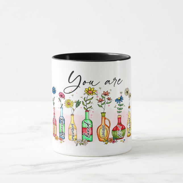 FARBBIGE MOTIVIEREND QUOTE TASSE (Zentrum)