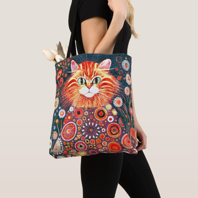 FARBBIGE NIEDLICHE KUNSTGESTALTUNG CAT TASCHE (Von Nahem)