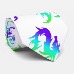 FARBBIGER BLAUE DRAGON PATTER KRAWATTE
