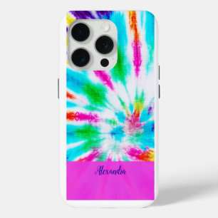 FARBBIGER PASTER ABSTRACT DESIGN KRAWATTE DYE iPhone 15 PRO HÜLLE