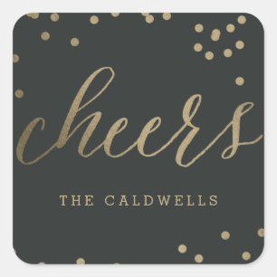 FARBBklebekleber oder Etiketten Quadratischer Aufkleber