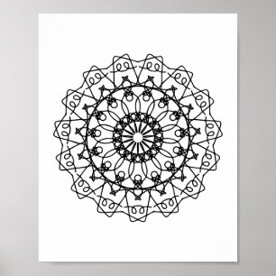 Farbblatt Mandala DIY Wall Art Poster