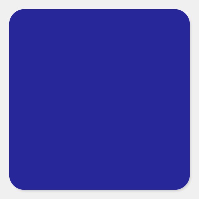 Farbblau Quadratischer Aufkleber (Vorderseite)
