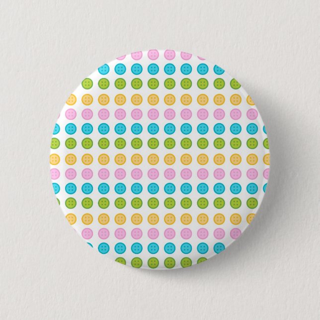 Farbblaue gelbe Tastenmuster Accessoires trendy Button (Vorderseite)