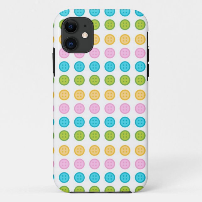 Farbblaue gelbe Tastenmuster Accessoires trendy Case-Mate iPhone Hülle (Rückseite)