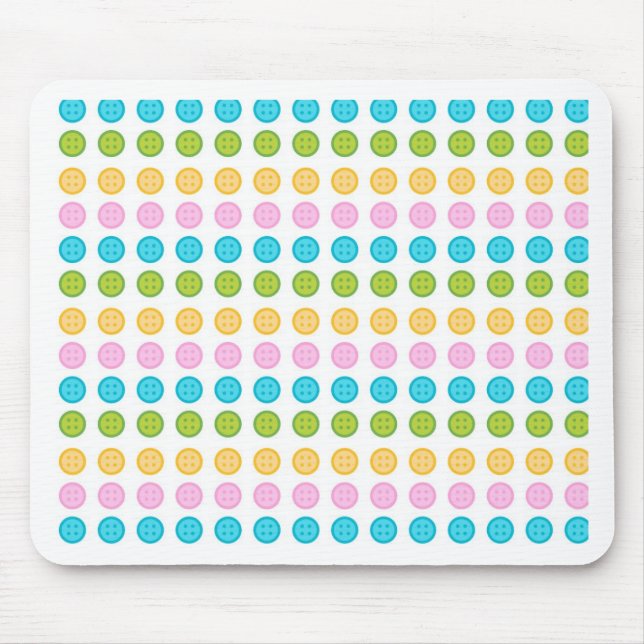 Farbblaue gelbe Tastenmuster Accessoires trendy Mousepad (Vorne)