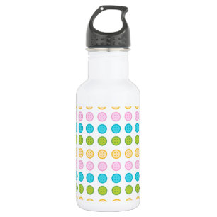 Farbblaue gelbe Tastenmuster Accessoires trendy Trinkflasche
