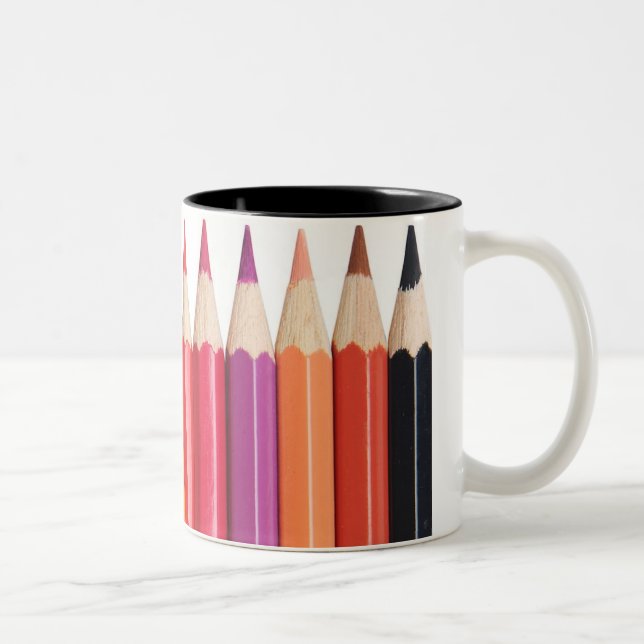 Farbbleistift-Kaffee-Tasse Zweifarbige Tasse (Rechts)