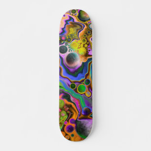 Farbblende Moderne Abstrakte Fluid Art Skateboard