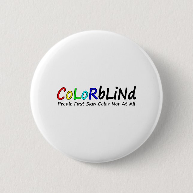 Farbblinde Menschen hautfarben zuerst gar nicht Button (Vorderseite)