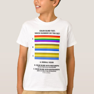 Farbblinder Test (Farben des T-Shirt