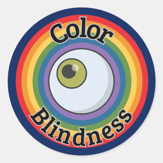 Farbblindzeichen Runder Aufkleber (Vorderseite)