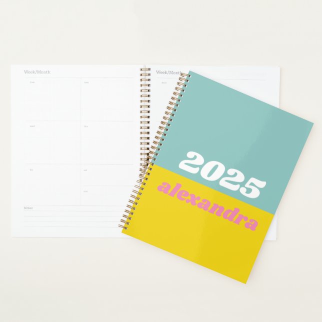 Farbblock 2021 für helle Pastelle Personalisiert Planer (Anzeige)