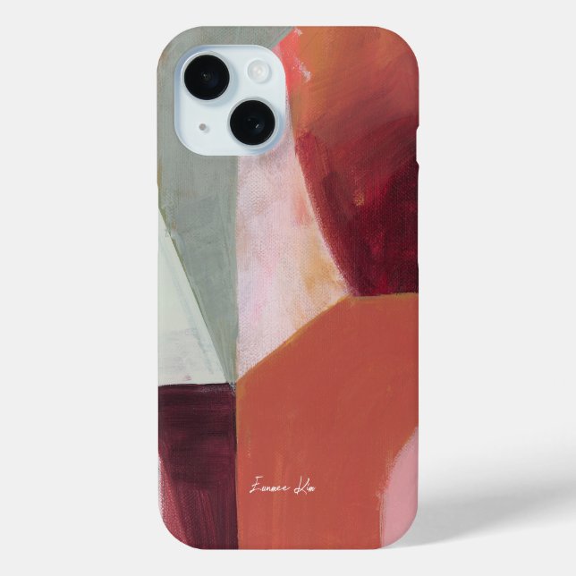 Farbblock Abstrakt Art Personalisiert Name Case-Mate iPhone Hülle (Rückseite)