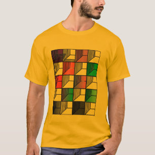 Farbblock-Abstrakt-Grafik-T-Shirt  T-Shirt