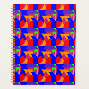 Farbblock Abstrakt - Helles, modernes Kunstmuster Planer