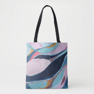 Farbblock-Abstraktkunst-Malerei-Tragetasche Tasche