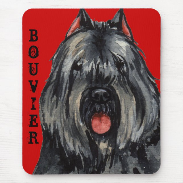 Farbblock Bouvier Mousepad (Vorne)