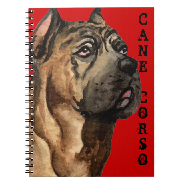 Farbblock Cane Corso Notizblock (Vorderseite)