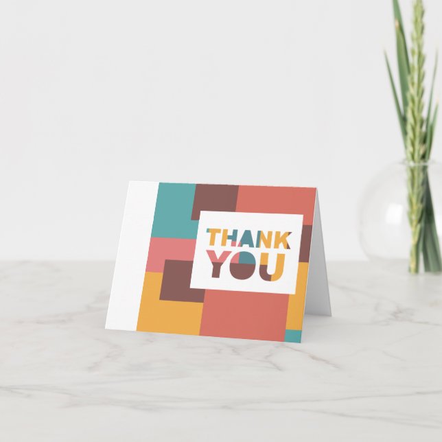 Farbblock Dankeskarte (Vorderseite)