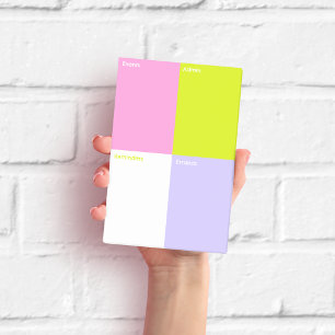 Farbblock-Haftnotizen Mittel Post-it Klebezettel
