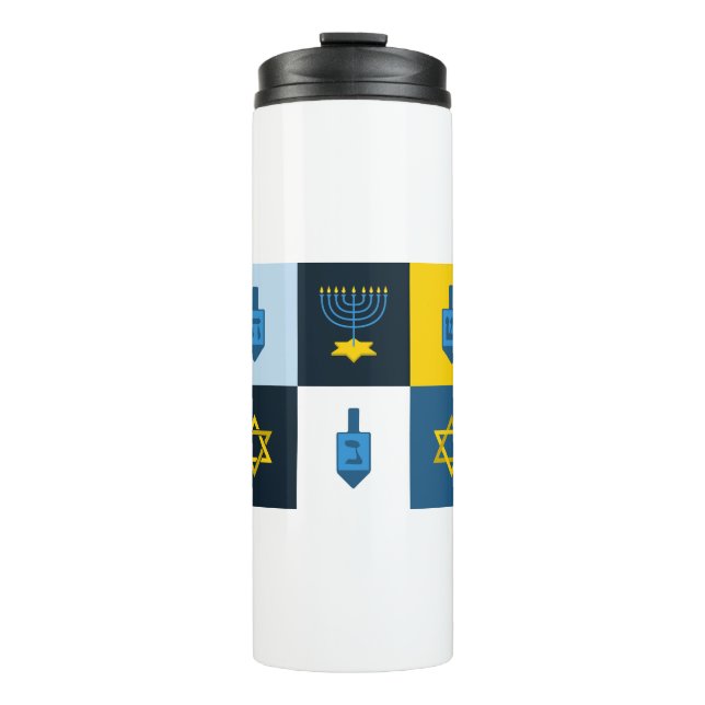 Farbblock hebrew hanukkah thermosbecher (Vorderseite)