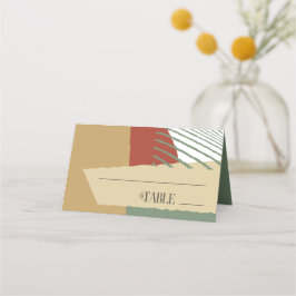 Farbblock Hochzeitstisch Herbst-ID740 Platzkarte