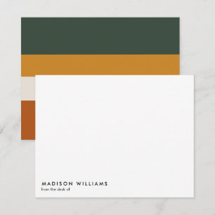 Farbblock Horizontal Streifen Trendy Modern Mitteilungskarte