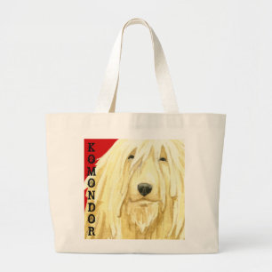 Farbblock Komondor Jumbo Stoffbeutel