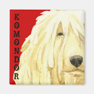 Farbblock Komondor Magnet
