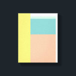 Farbblock Kunst in Retro Beach Pastellfarben Leinwanddruck<br><div class="desc">Ein schlichtes,  modernes Design in tropischen Strandfarben von Korallen,  Gelb,  Wasser und Meerglas.</div>