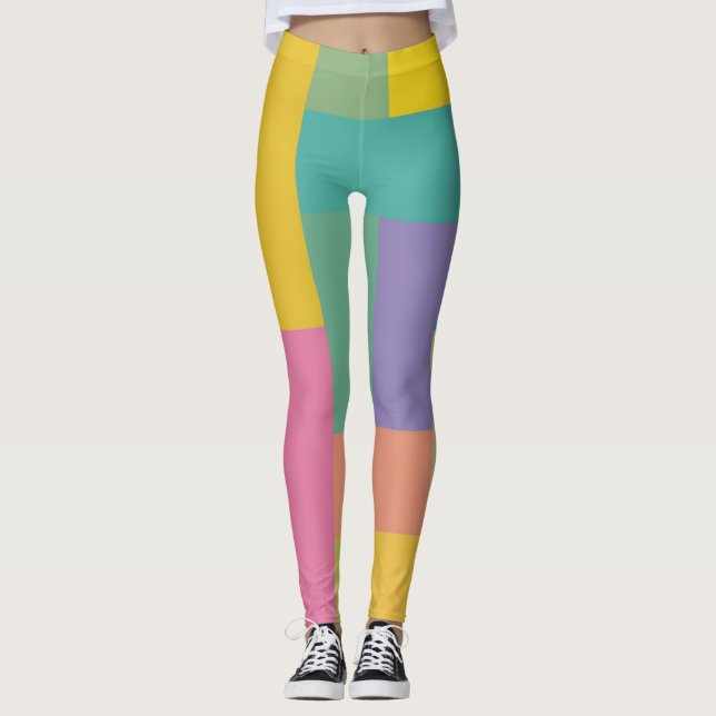 Farbblock Leggings (Vorderseite)