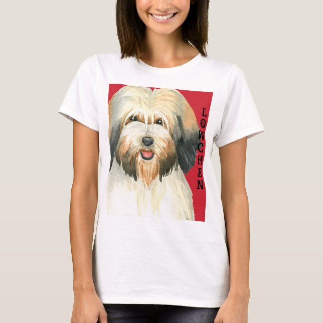 Farbblock Lowchen T-Shirt (Vorderseite)