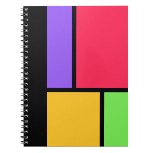Farbblock Moderne Kunst Mondrian Inspiriert Notizblock