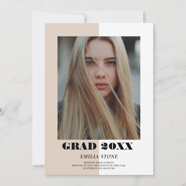 Farbblock Moderner Abschluss Ankündigung (Vorderseite)