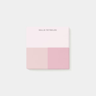 Farbblock Monogramm Rosé Pastell Blassrosa Post-it Klebezettel