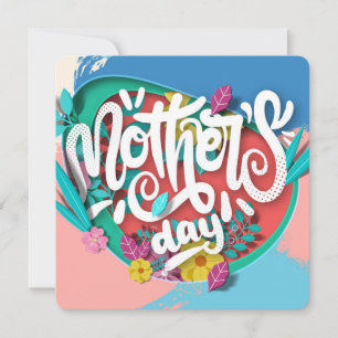 Farbblock Muttertag Feiertagskarte