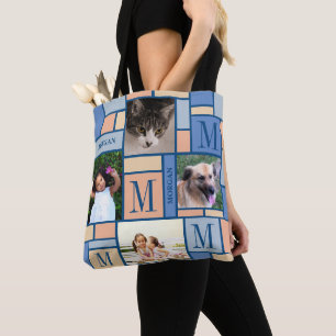 Farbblock Pfirsichblauer Chic 8 Foto Tasche