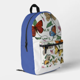 Farbblock Schmetterlinge Lila-blau Bedruckter Rucksack