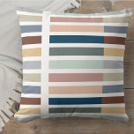 Farbblock-Streifen erdig neutraler mehrfarbiger Me Kissen<br><div class="desc">Trendfarbener Streifen mit einer prächtigen Farbpalette von erdigen,  neutralen und Pastelltönen in Blau,  Grün,  Grau,  Rost,  Lachs und Gelb. Das Design hat einen weißen Hintergrund,  den Sie gerne ändern können (klicken Sie "weiter anpassen" oder schreiben Sie mir,  um Hilfe zu erhalten).</div>