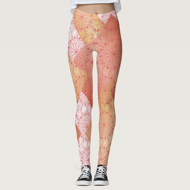Farbblock und PflasterInspirationen Leggings (Vorderseite)