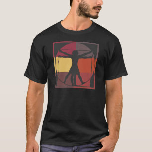 Farbblock Vitruvian Mann T-Shirt