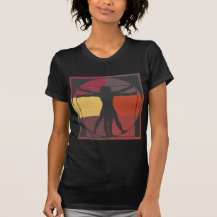 Farbblock Vitruvian Mann T-Shirt