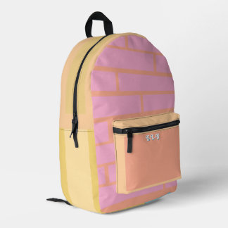 Farbblock Ziegelmuster Farbige Rückkehr zur Schule Bedruckter Rucksack