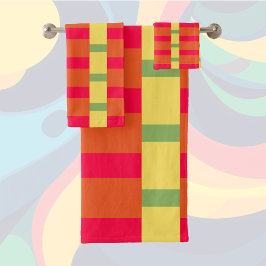 Farbblöcke 3 badhandtuch set