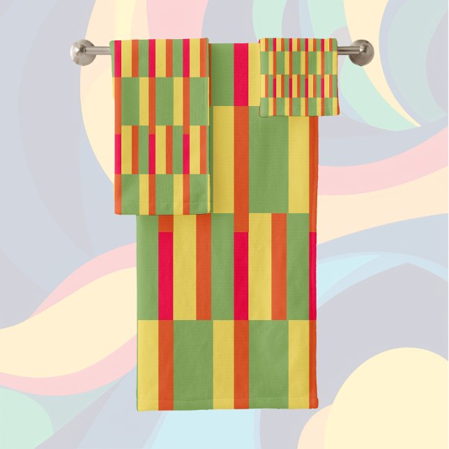 Farbblöcke 3 badhandtuch set (Von Creator hochgeladen)