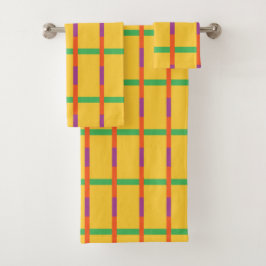 Farbblöcke Badhandtuch Set
