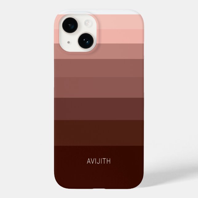 Farbblöcke braun, anpassbares Zeichen Case-Mate iPhone 14 Hülle (Rückseite)