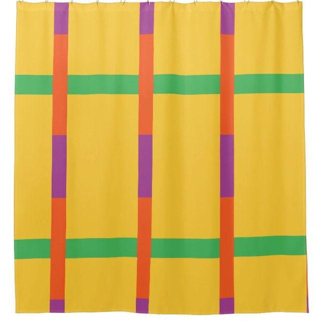 Farbblöcke Duschvorhang (Vorderseite)