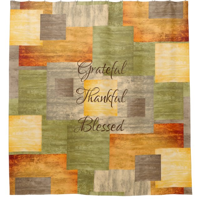 Farbblöcke Duschvorhang (Vorderseite)